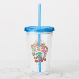 Wählen Sie Blume, nicht kämpfen Pilze und Blumen Acryltrinkbecher