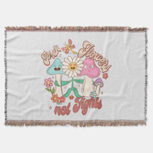 Wählen Sie Blume, nicht kämpfen Pilze und Blumen Decke