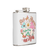 Wählen Sie Blume, nicht kämpfen | Pilze und Blumen Flachmann (Rechts)