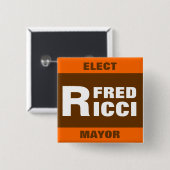 Wählen Sie Button-Abzeichen/-knopf Freds Ricci Button (Vorne & Hinten)