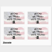 Wählen Sie Chat mit amerikanischer Flagge Rechteckiger Aufkleber (Blatt)