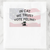 Wählen Sie Chat mit amerikanischer Flagge Rechteckiger Aufkleber (Tasche)