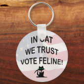 Wählen Sie Chat mit amerikanischer Flagge Schlüsselanhänger (Vorderseite)