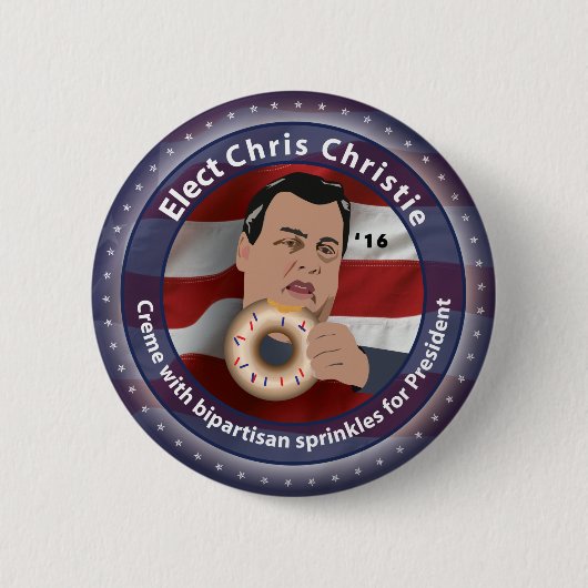 Wählen Sie Chris Christie für Präsidenten 2016 Button (Vorderseite)