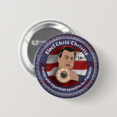 Wählen Sie Chris Christie für Präsidenten 2016 Button (Vorne & Hinten)