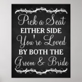 Wählen Sie das Hochzeitszeichen auf der einen oder Poster (Vorne)