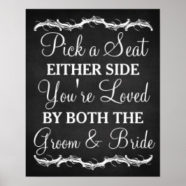 Wählen Sie das Hochzeitszeichen auf der einen oder Poster