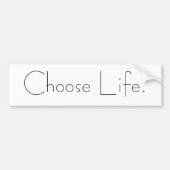 Wählen Sie das Leben Autoaufkleber (Vorne)