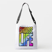 Wählen Sie das Leben bunt Text Slogan Tote Tasche (Rückseite)