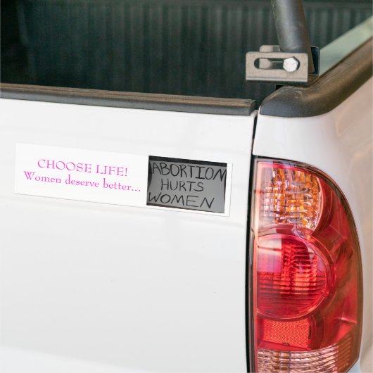 WÄHLEN Sie DAS LEBEN, Frauen verdienen besser… Autoaufkleber (Auf Lkw)