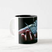 Wählen Sie das Leben! Zweifarbige Tasse (Vorderseite Links)