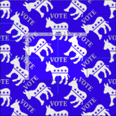 Wählen Sie. Demokratischer Party - blauer Donkey Stoff (Kachel)