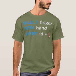 WÄHLEN SIE DEN Finger AUS DER Hand WO ID 3 SQL T-Shirt
