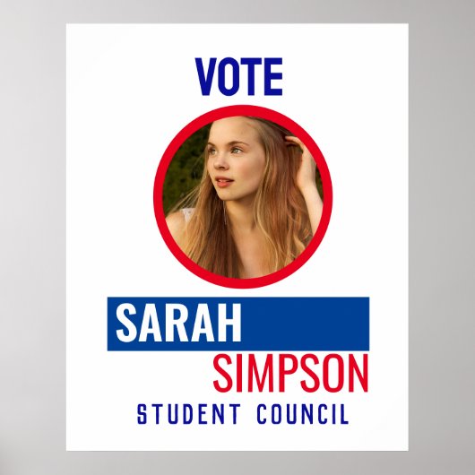 Wählen Sie den Klassensprecher: Schülervertretungs Poster (Vorne)