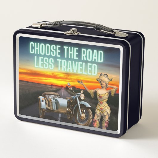 Wählen Sie den Weg weniger Reisende Spaß Altered A Metall Brotdose (Vorderseite)
