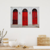 Wählen Sie die rote Tür aus Poster (Küche)