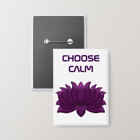 Wählen Sie die ruhige violette Lotusblume Button (Vorderseite/Rückseite)