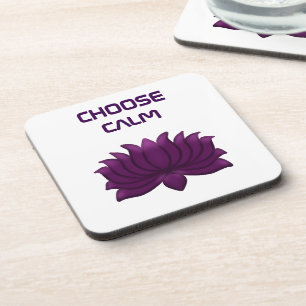Wählen Sie die ruhige violette Lotusblume  Getränkeuntersetzer