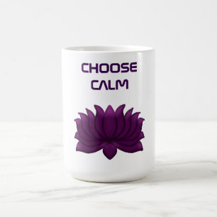 Wählen Sie die ruhige violette Lotusblume Kaffeetasse