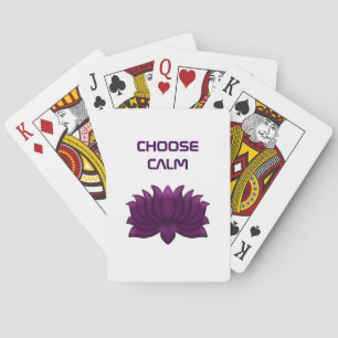 Wählen Sie die ruhige violette Lotusblume Spielkarten