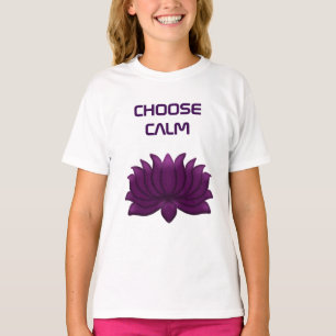 Wählen Sie die ruhige violette Lotusblume T-Shirt