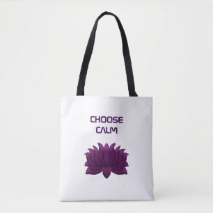 Wählen Sie die ruhige violette Lotusblume  Tasche