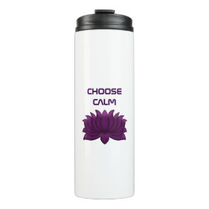 Wählen Sie die ruhige violette Lotusblume  Thermosbecher