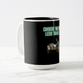 Wählen Sie die Straße mit weniger Reisende Zweifarbige Tasse (Vorderseite Links)