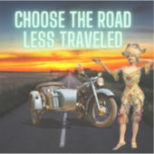 Wählen Sie die Straße weniger Reisende Altered Art Aufkleber (Vorderseite)