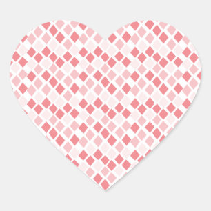 Wählen Sie ein beliebiges Farbharlequantenmuster a Herz-Aufkleber