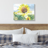 Wählen Sie ein gutes Zitat mit Sonnenblumen Leinwanddruck (Insitu (Schlafzimmer))