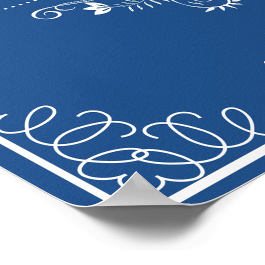 Wählen Sie ein Hochzeitszeichen für Sitzplätze Poster (Ecke)