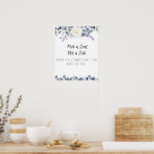 Wählen Sie ein Seat Wedding Sign Poster (Küche)