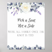 Wählen Sie ein Seat Wedding Sign Poster (Vorne)