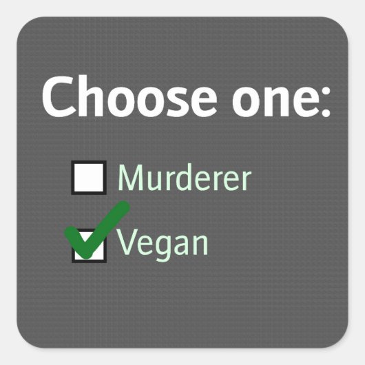 Wählen Sie ein veganes Aufkleberblatt aus Quadratischer Aufkleber (Vorderseite)