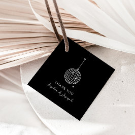 Wählen Sie eine Farbe aus | Minimaler Black Disco Geschenkanhänger