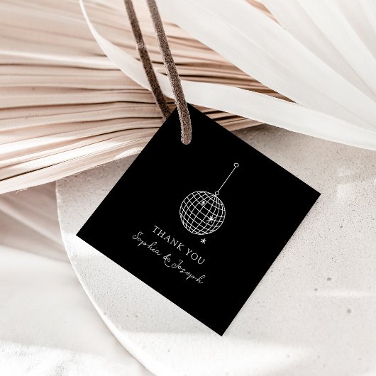 Wählen Sie eine Farbe aus | Minimaler Black Disco  Geschenkanhänger