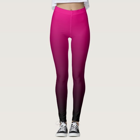 Wählen Sie eine Farbe schwarz Ombre Leggings (Vorderseite)