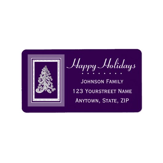 Wählen Sie eine Farbe Weihnachtsbaum glückliche Ta Adressaufkleber (Vorne)