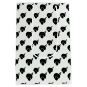 Wählen Sie eine schwarz-weiße Geschenktasche Mittlere Geschenktüte (Rückseite)