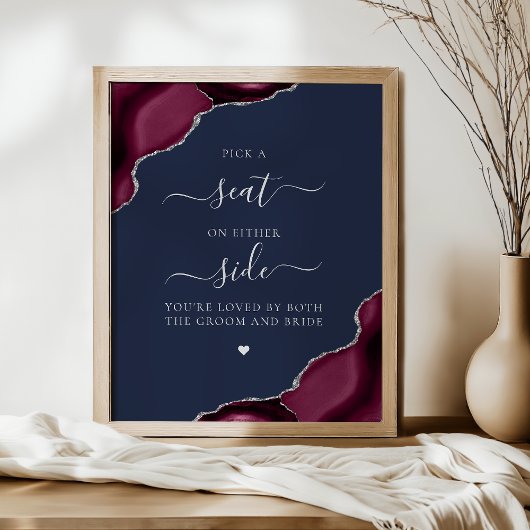 Wählen Sie eine Seat Burgundy Agate Silver Navy Ho Poster