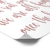 Wählen Sie eine Sitzplatine Rose Gold Glitzer 8x10 Poster (Ecke)