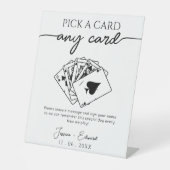 Wählen Sie eine Spielkarte aus, die Ihren Namen sc Sockelschild (Vorderseite)