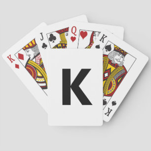 Wählen Sie einen beliebigen Buchstaben Schriftar Spielkarten