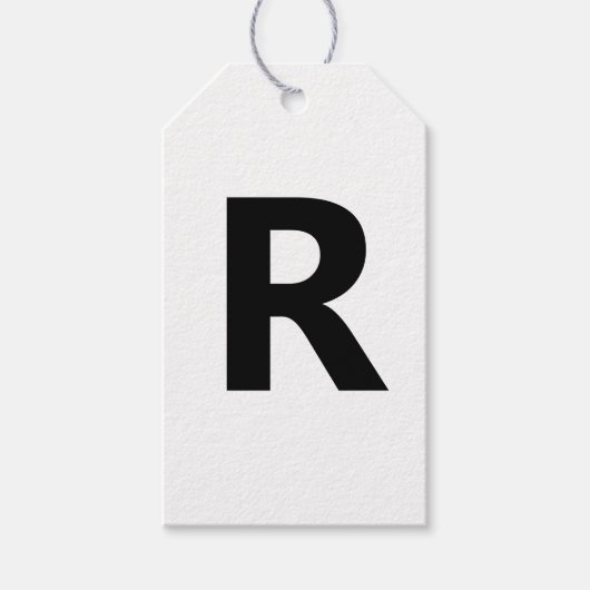 Wählen Sie einen Buchstaben aus | Schriftart: Offe Geschenkanhänger (Vorderseite)