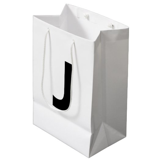 Wählen Sie einen Buchstaben aus | Schriftart: Offe Mittlere Geschenktüte (Vorderseite Schrägansicht)