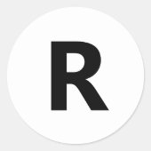 Wählen Sie einen Buchstaben aus | Schriftart: Offe Runder Aufkleber (Vorderseite)