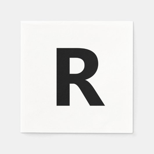 Wählen Sie einen Buchstaben aus | Schriftart: Offe Serviette (Vorderseite)