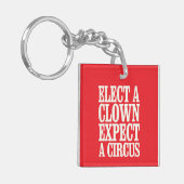 Wählen Sie einen Clown, der von einem Zirkus gegen Schlüsselanhänger (Vorderseite links)