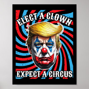 Wählen Sie einen Clown erwarten einen Circus Anti- Poster
